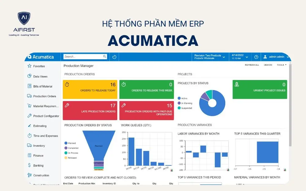 Acumatica - hệ thống ERP dựa trên đám mây