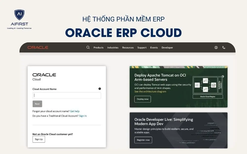 Oracle Cloud là giải pháp ERP dựa trên đám mây từ Oracle Corporation