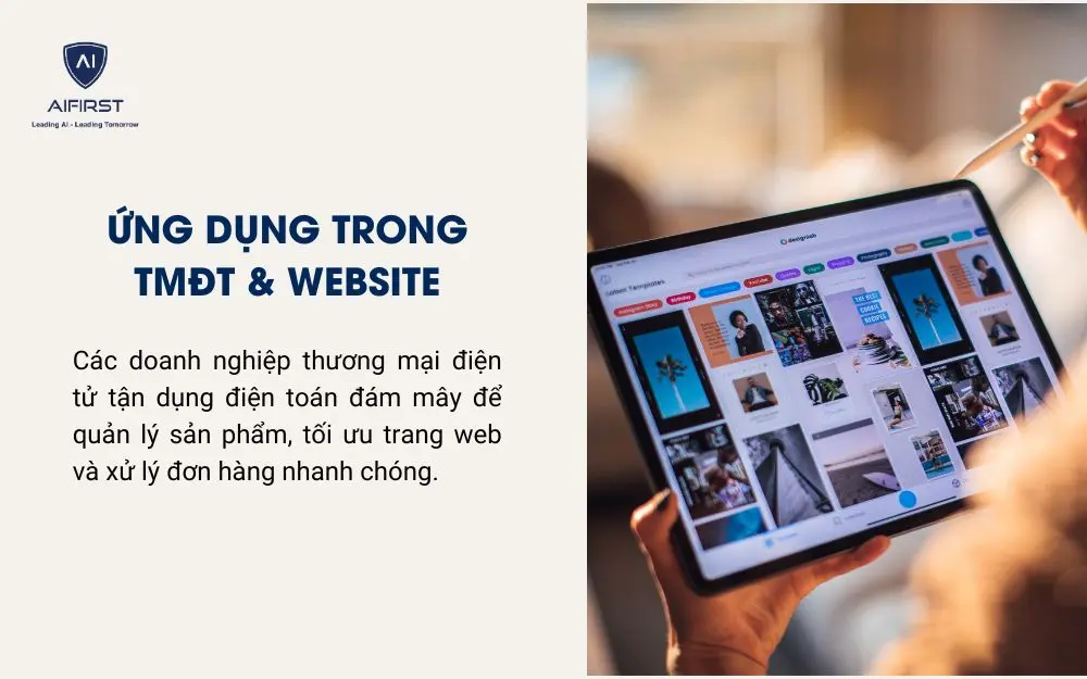 Ứng dụng trong thương mại điện tử & website