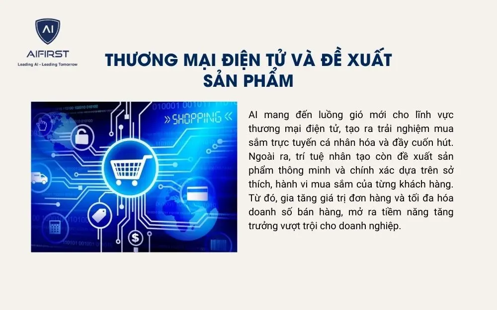 AI trong kinh doanh giúp đề xuất sản phẩm trên các sàn thương mại điện tử