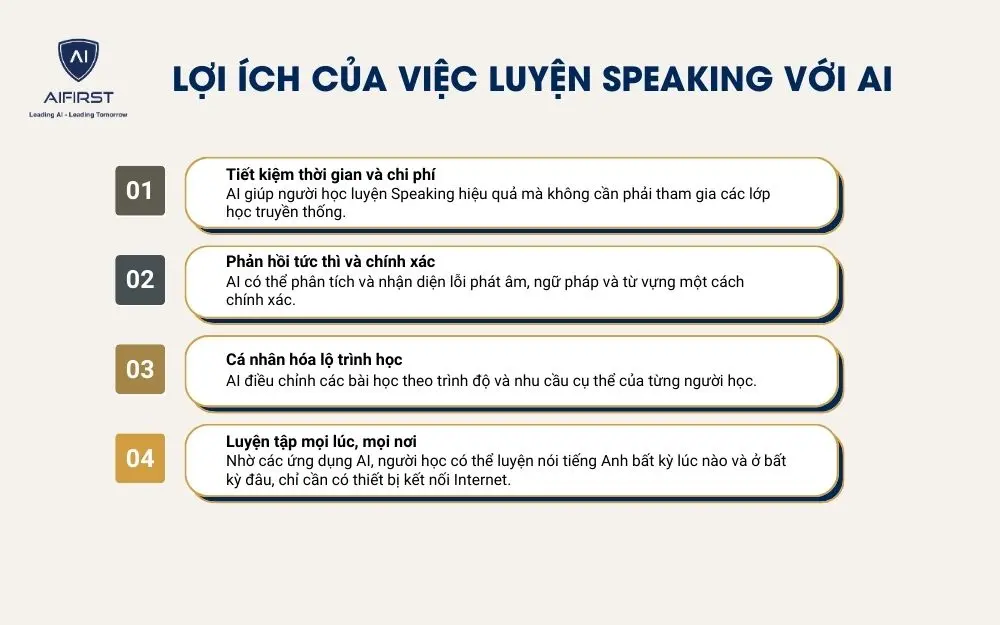 4 lợi ích của việc luyện nói với trí tuệ nhân tạo AI