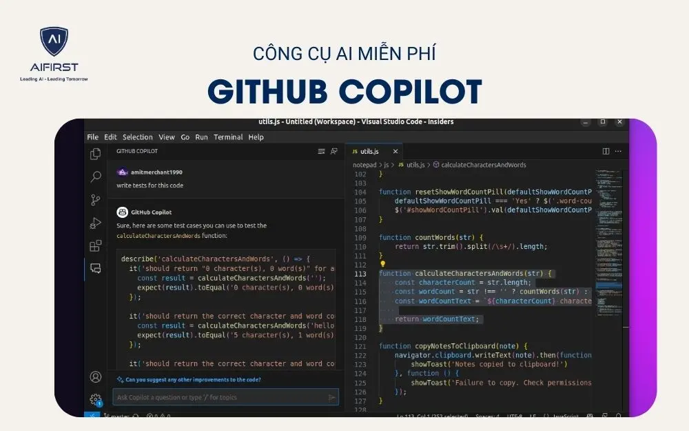 GitHub Copilot là công cụ lập trình tự động