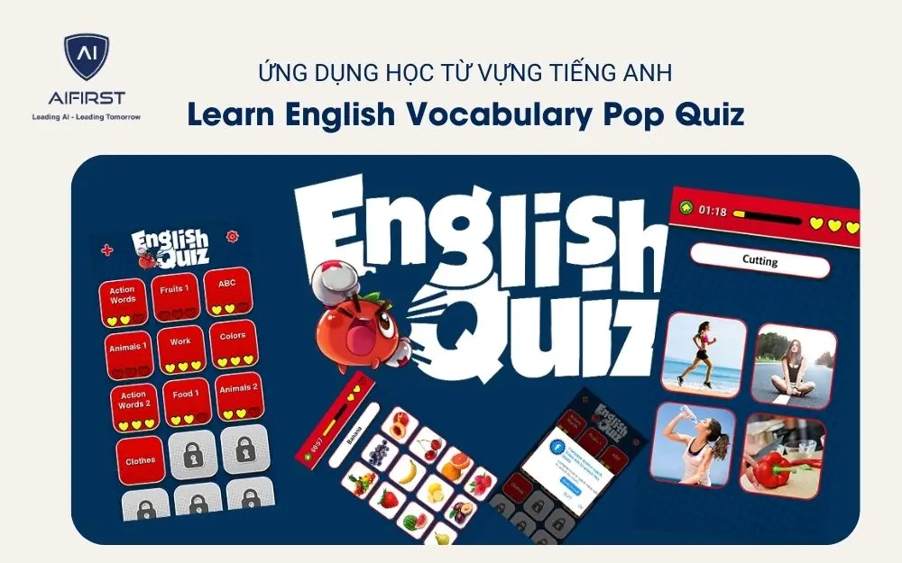 Ứng dụng học từ vựng tiếng Anh - Learn English Vocabulary Pop Quiz