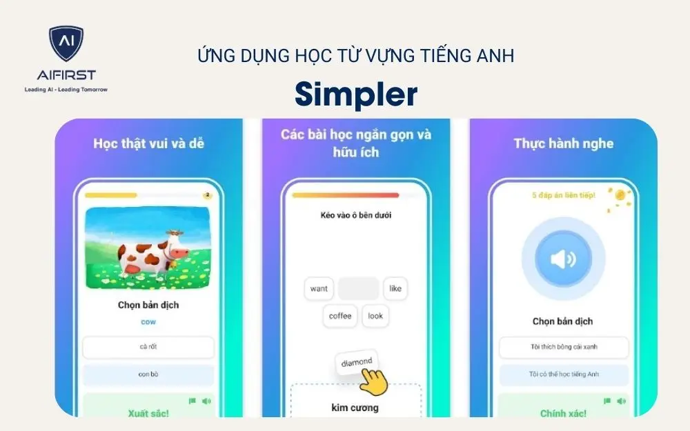 Ứng dụng học từ vựng tiếng Anh - Simpler