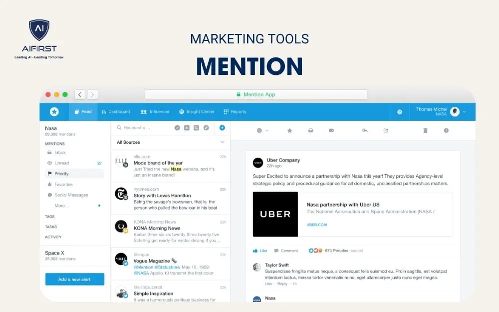 Marketing Tools quản lý Social Listening - Mention