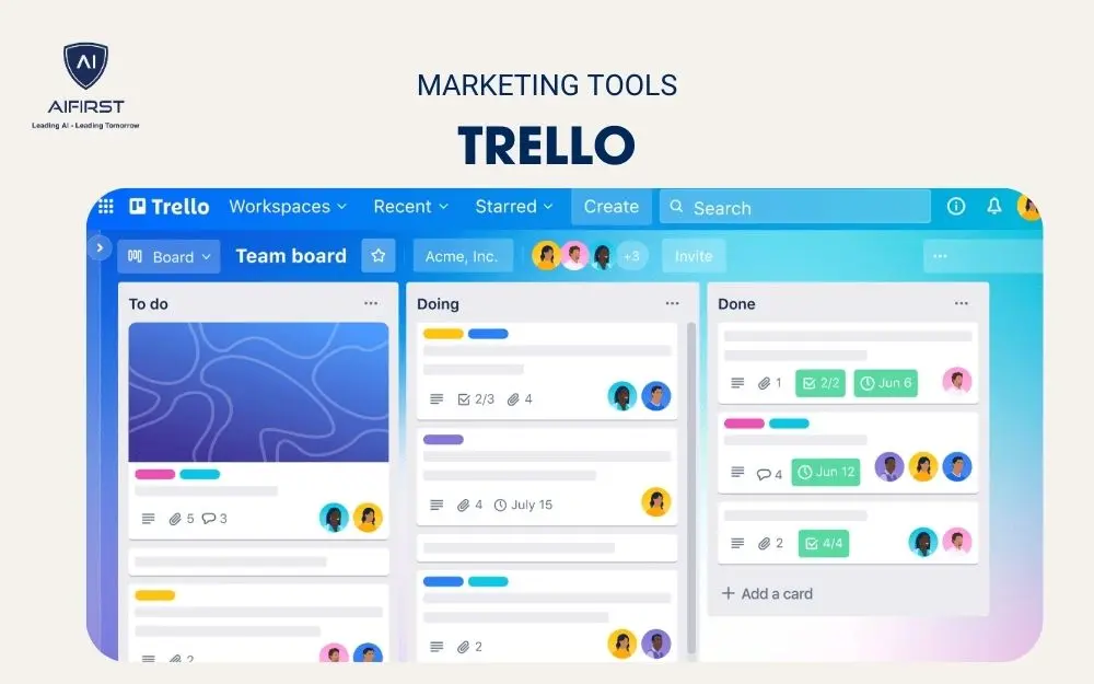 Marketing Tools quản lý dự án - Trello