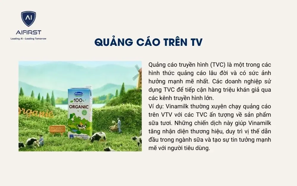 Hình thức quảng cáo trên TV