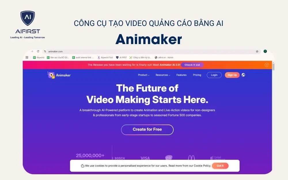 Công cụ tạo video quảng cáo bằng AI - Animaker