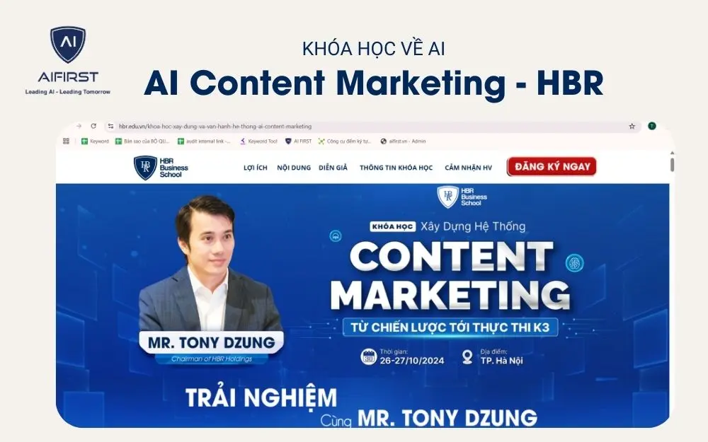 Khóa học AI Content Marketing tại Trường Doanh Nhân HBR