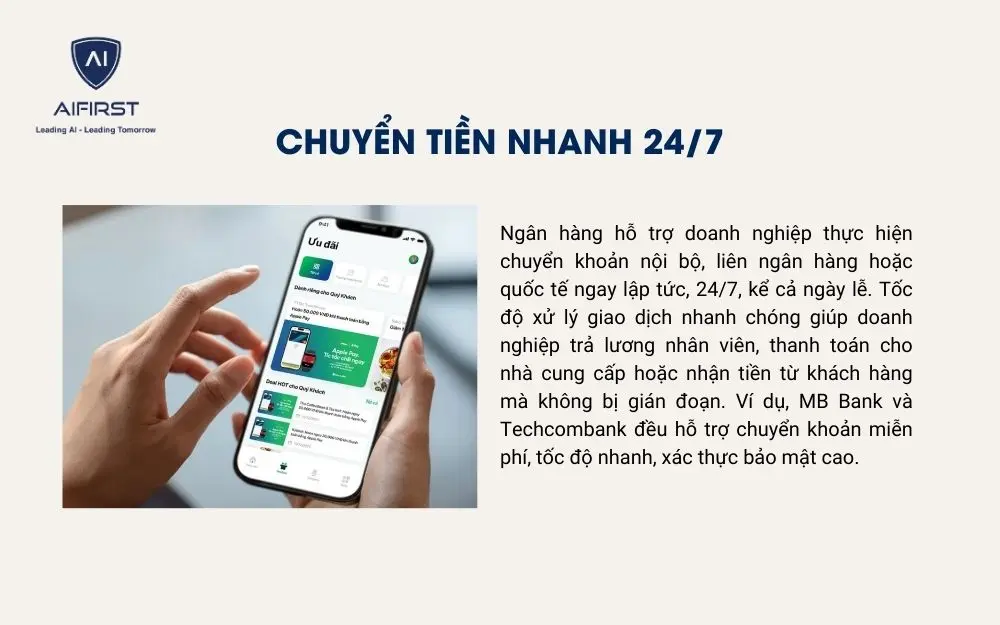 Sử dụng ngân hàng số để chuyển tiền nhanh chóng