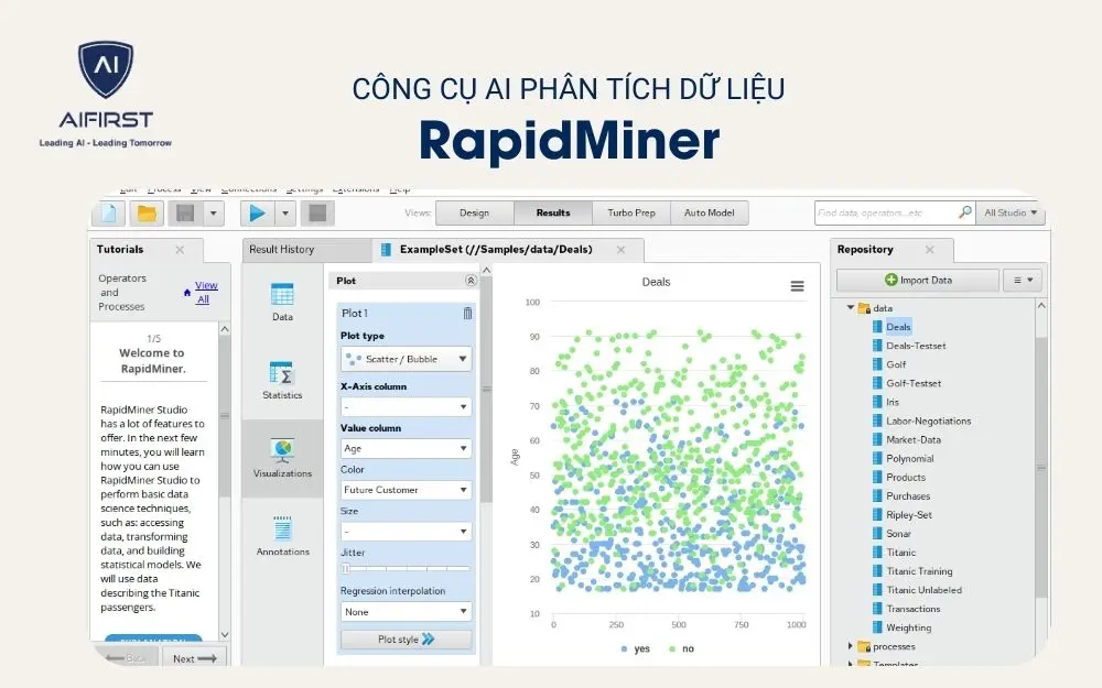 Công cụ AI phân tích dữ liệu - RapidMiner