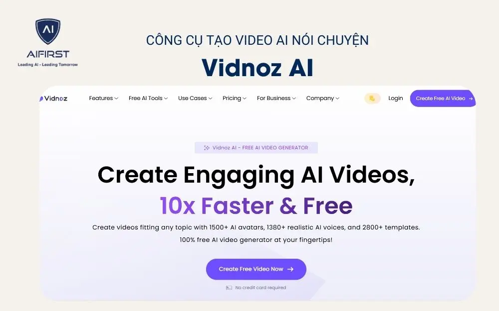 Công cụ tạo video AI nói chuyện - Vidnoz AI