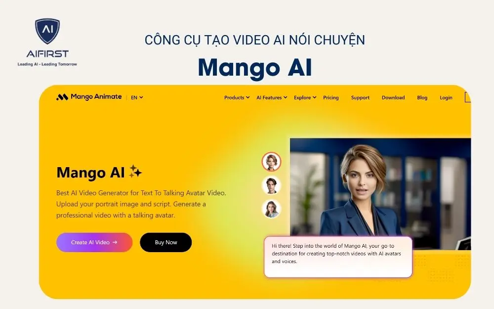 Công cụ tạo video AI nói chuyện - Mango AI