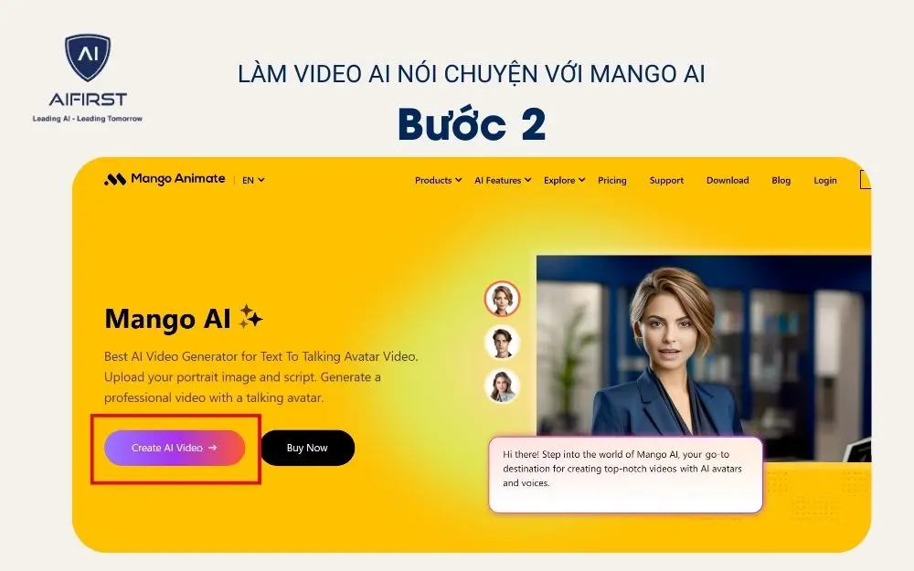 Chọn “Create AI Video”