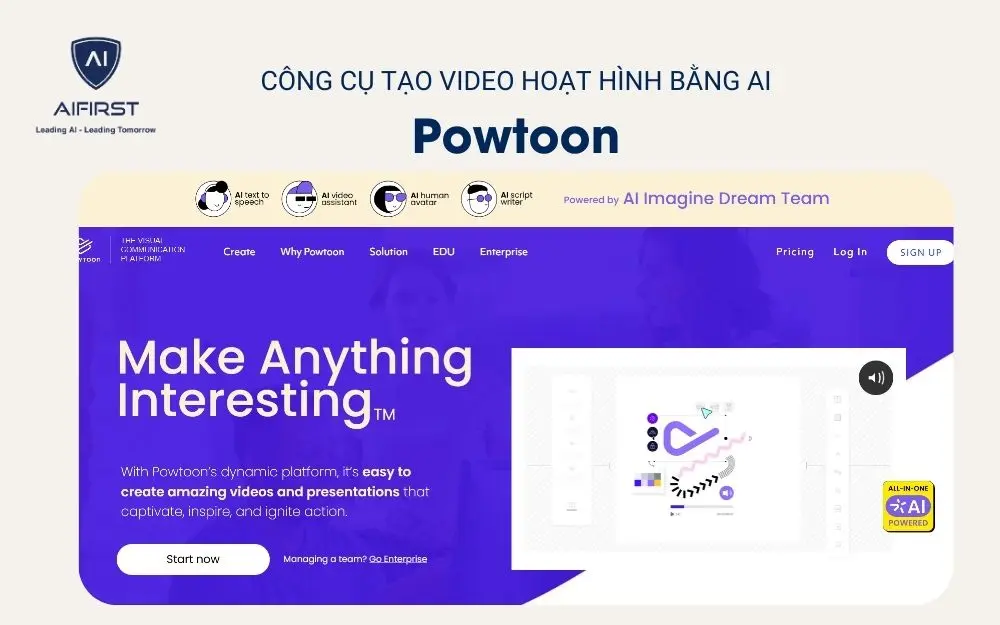 Tạo video hoạt hình bằng AI với Renderforest