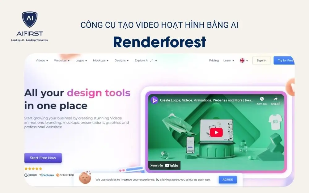 Tạo video hoạt hình bằng AI với Renderforest