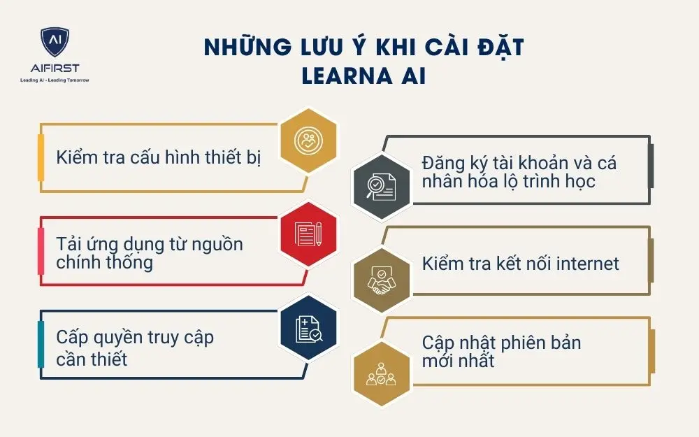 Những lưu ý khi cài đặt Learna AI