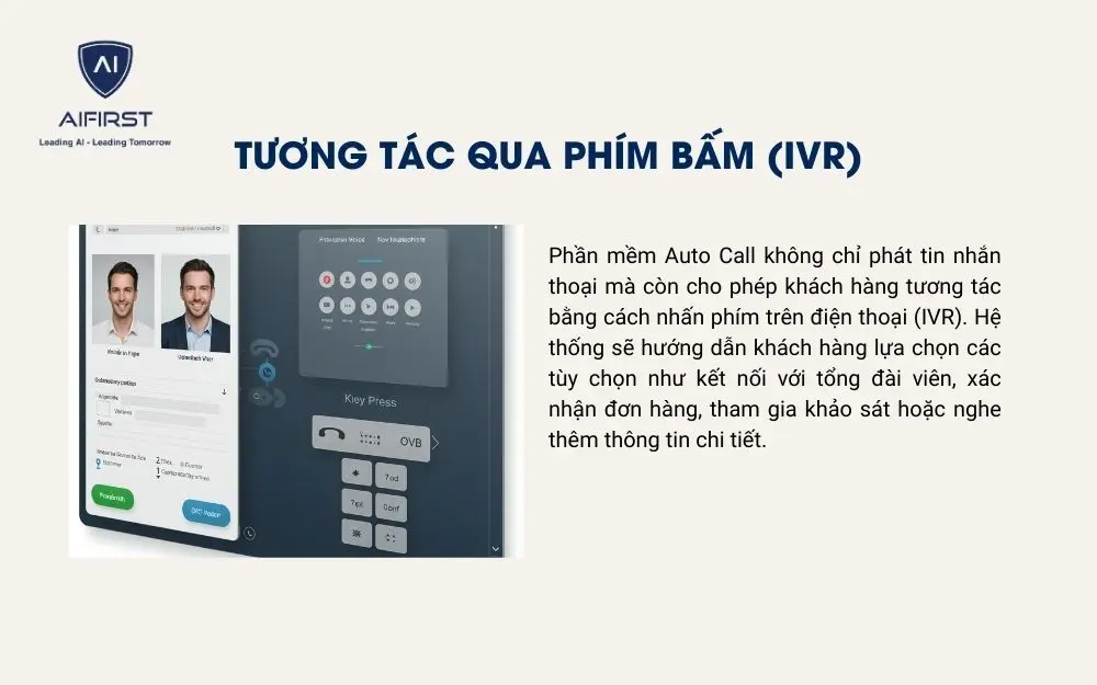 Khách hàng có thể tương tác qua bàn phím khi doanh nghiệp gọi