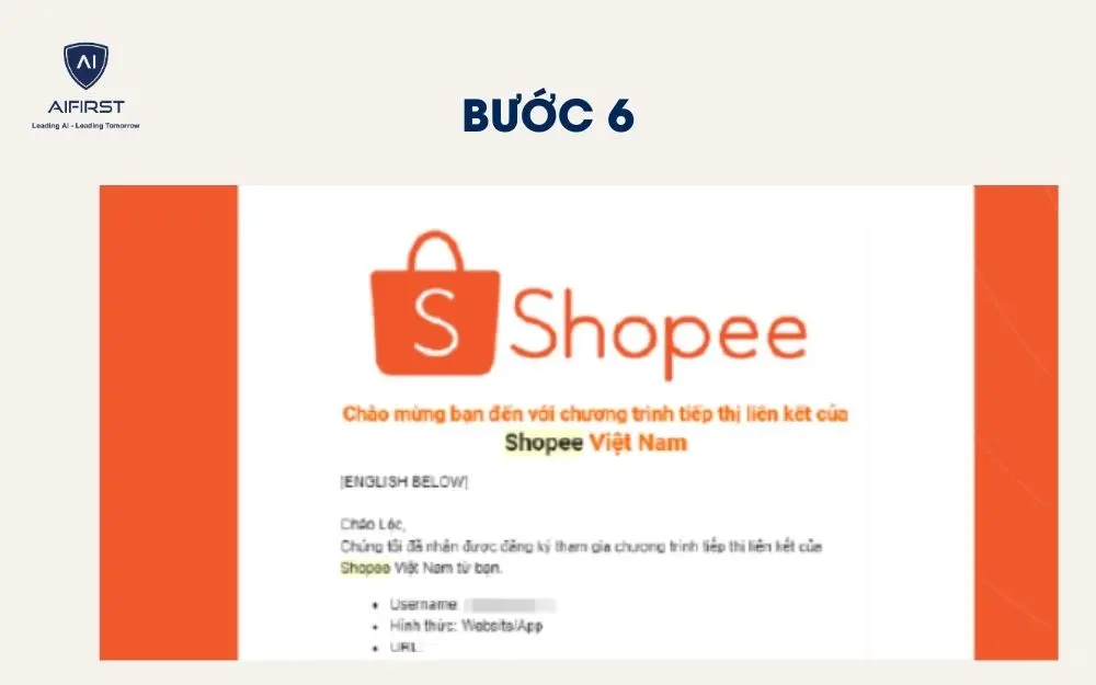 Đợi thông báo kết quả từ đội ngũ Shopee qua Email