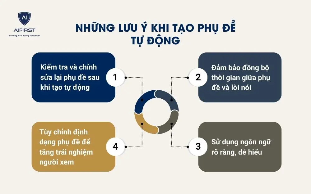 Những lưu ý khi tạo phụ đề tự động