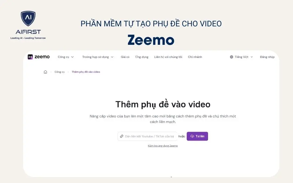 Phần mềm tự tạo phụ đề cho video - Zeemo