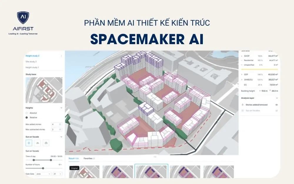 Phần mềm AI thiết kế kiến trúc - Spacemaker AI