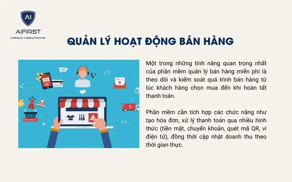 Hỗ trợ các hoạt động liên quan tới bán hàng