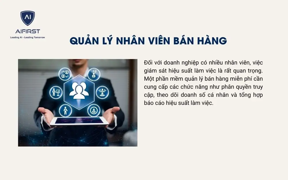 Quản lý nhân viên bán hàng dễ dàng với phần mềm