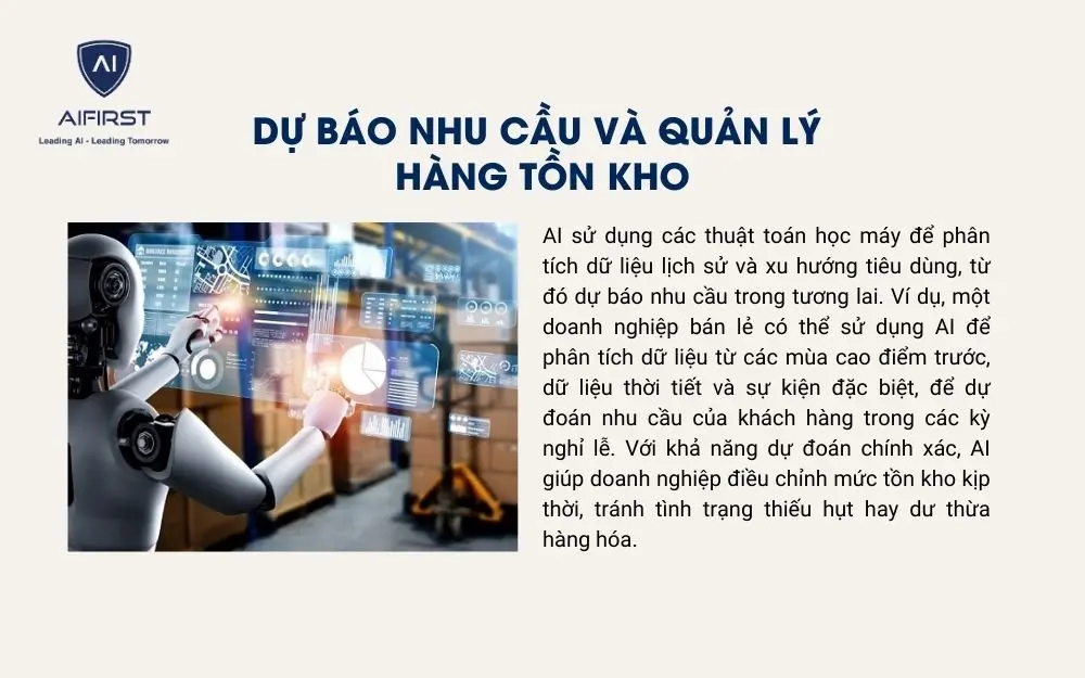 AI hỗ trợ dự báo nhu cầu và quản lý hàng tồn kho hiệu quả