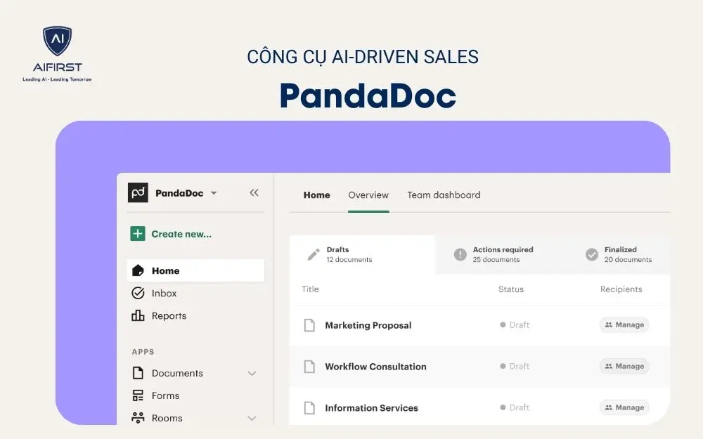 Công cụ AI-driven sales – PandaDoc