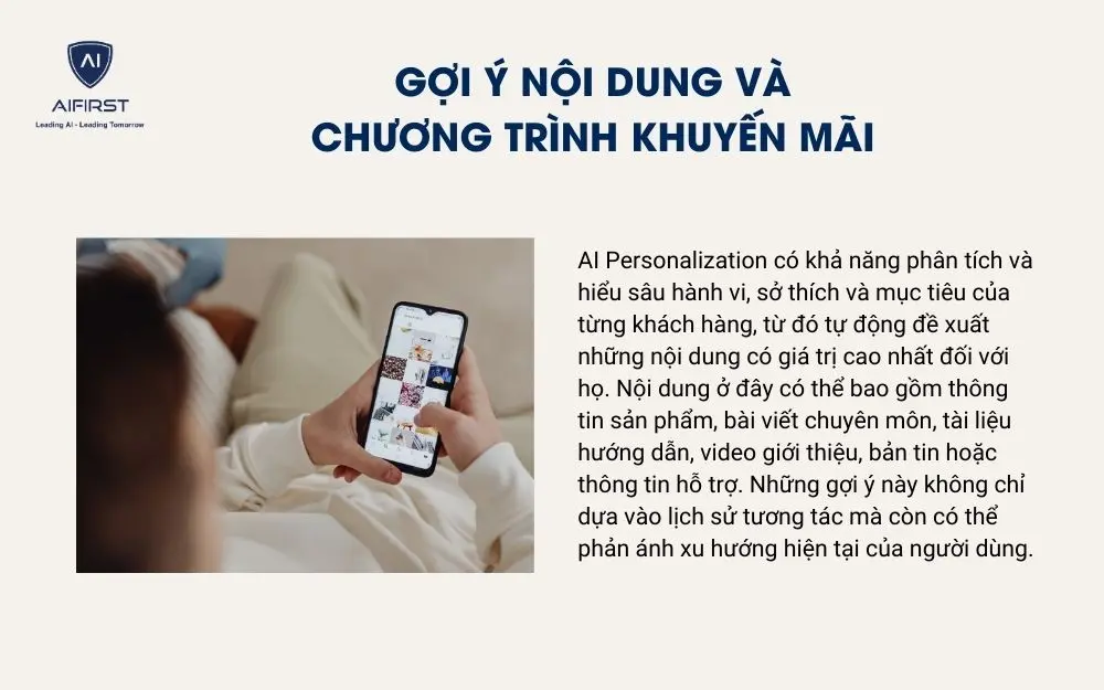 Gợi ý nội dung và chương trình khuyến mãi