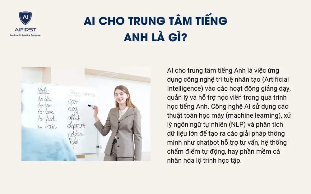 AI cho trung tâm tiếng Anh là gì?