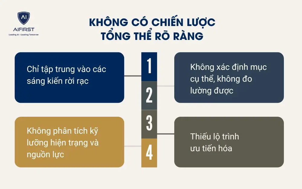 Không có chiến lược tổng thể rõ ràng
