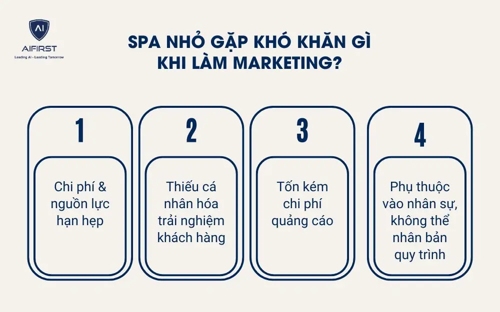 Spa nhỏ gặp khó khăn gì khi làm marketing?