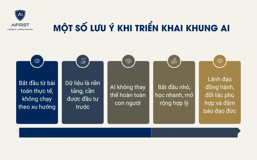 Một số lưu ý khi triển khai khung AI