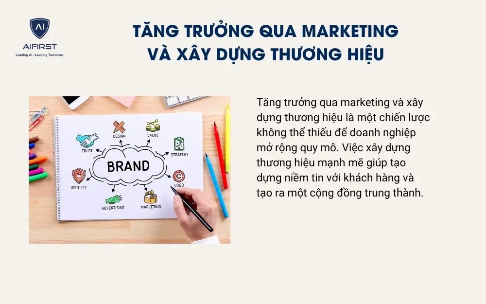 Tăng trưởng qua marketing và xây dựng thương hiệu