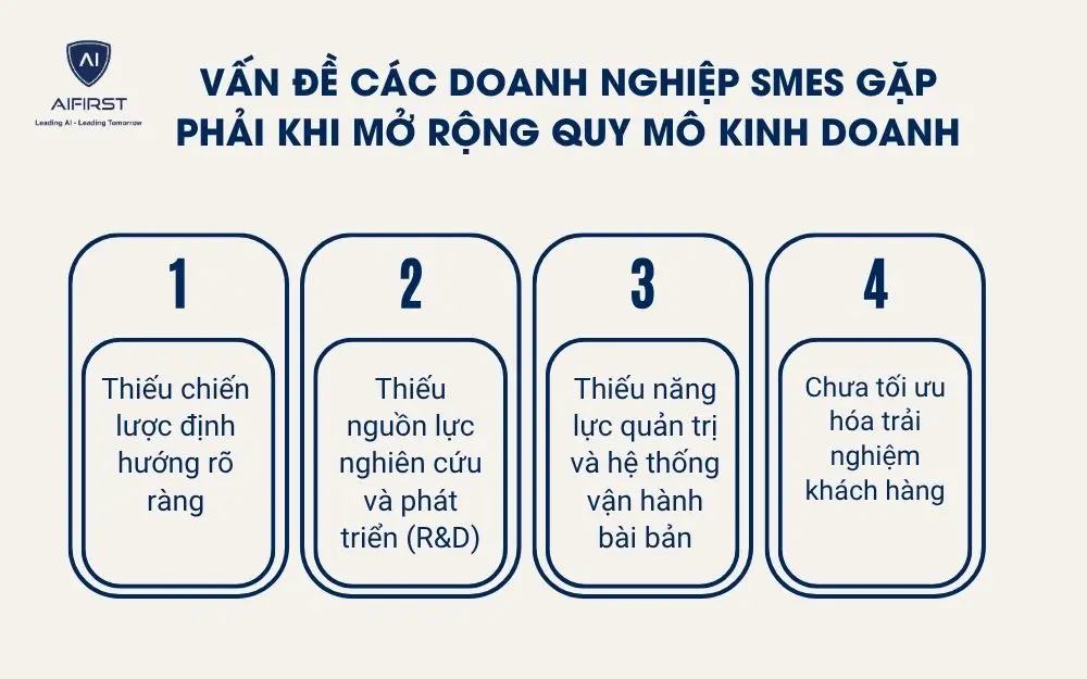 Vấn đề các doanh nghiệp SMEs gặp phải khi mở rộng quy mô kinh doanh