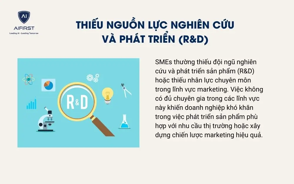 Thiếu nguồn lực nghiên cứu và phát triển (R&D)