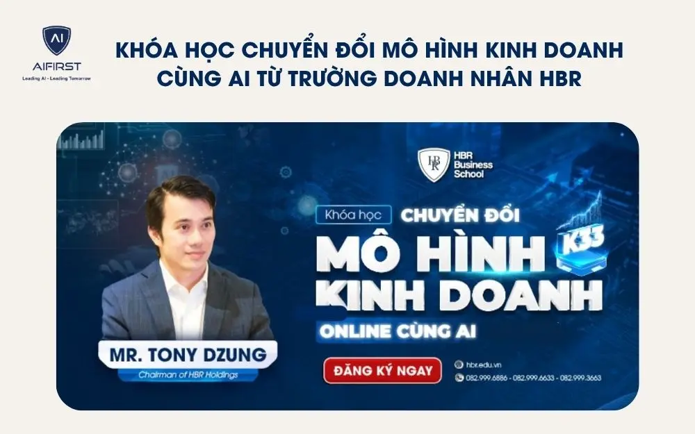 Khóa học chuyển đổi mô hình kinh doanh cùng AI từ Trường doanh nhân HBR
