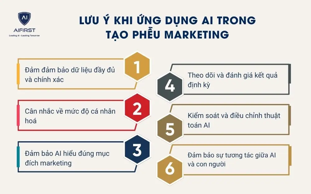 Lưu ý khi ứng dụng AI trong tạo phễu marketing
