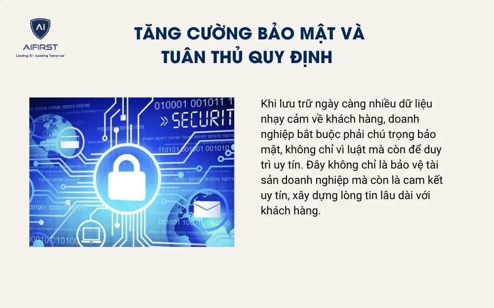Tăng cường bảo mật và tuân thủ quy định