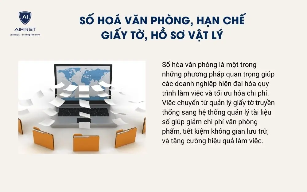 Số hoá văn phòng, hạn chế giấy tờ, hồ sơ vật lý