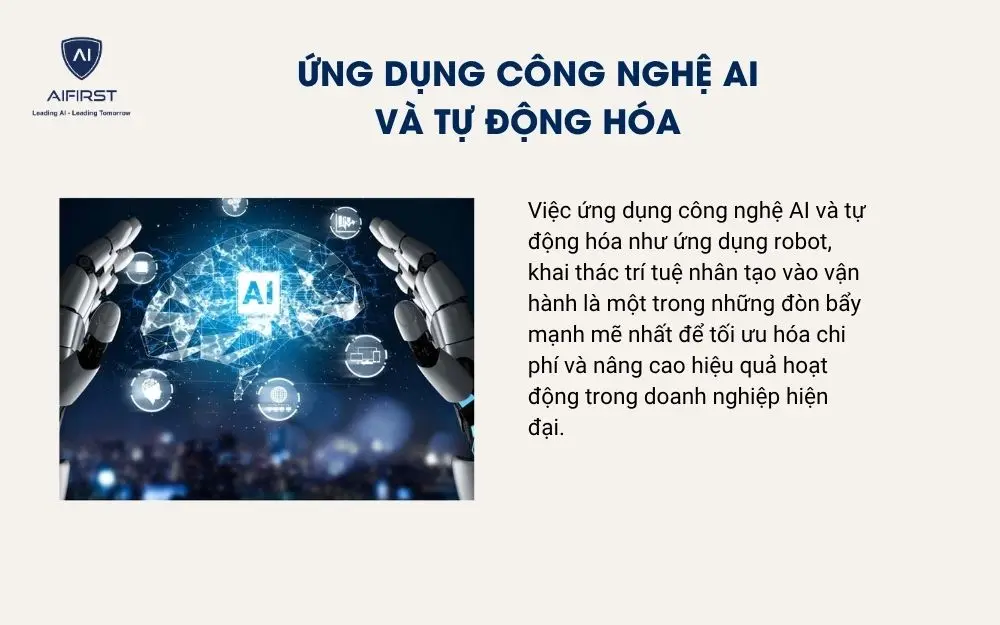 Ứng dụng công nghệ AI và tự động hóa