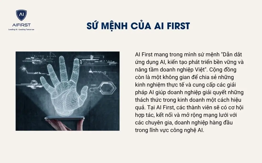 Sứ mệnh của AI First
