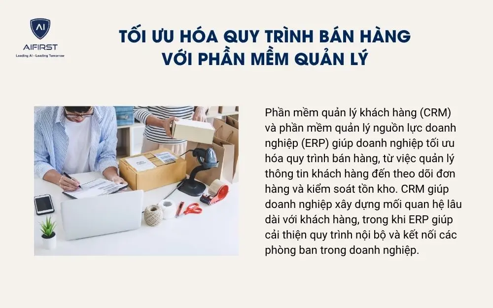 Tối ưu hóa quy trình bán hàng với phần mềm quản lý