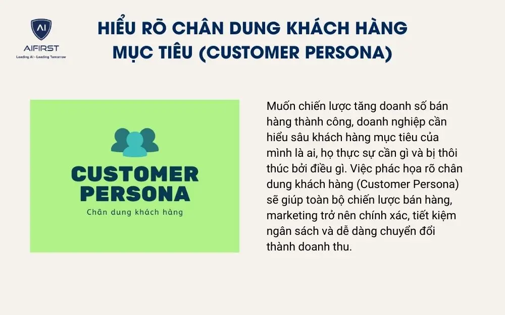 Hiểu rõ chân dung khách hàng mục tiêu (Customer Persona)