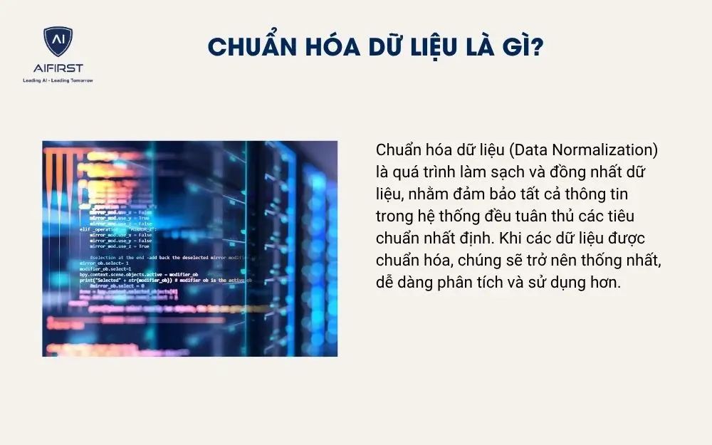Chuẩn hóa dữ liệu là gì?