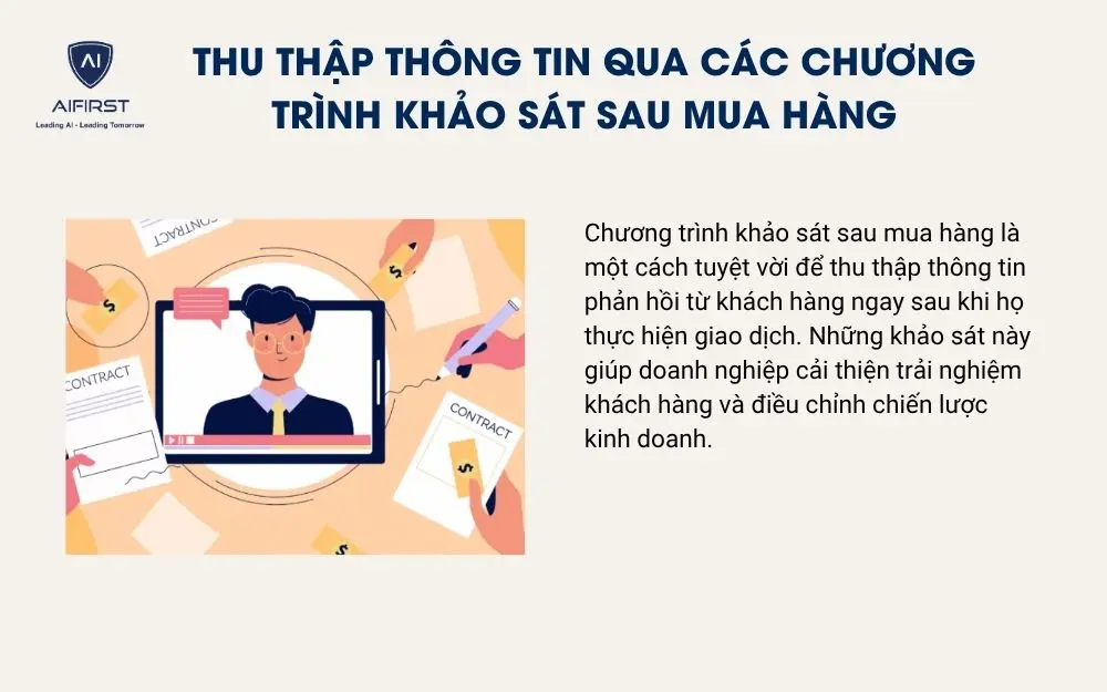 Thu thập thông tin qua các chương trình khảo sát sau mua hàng