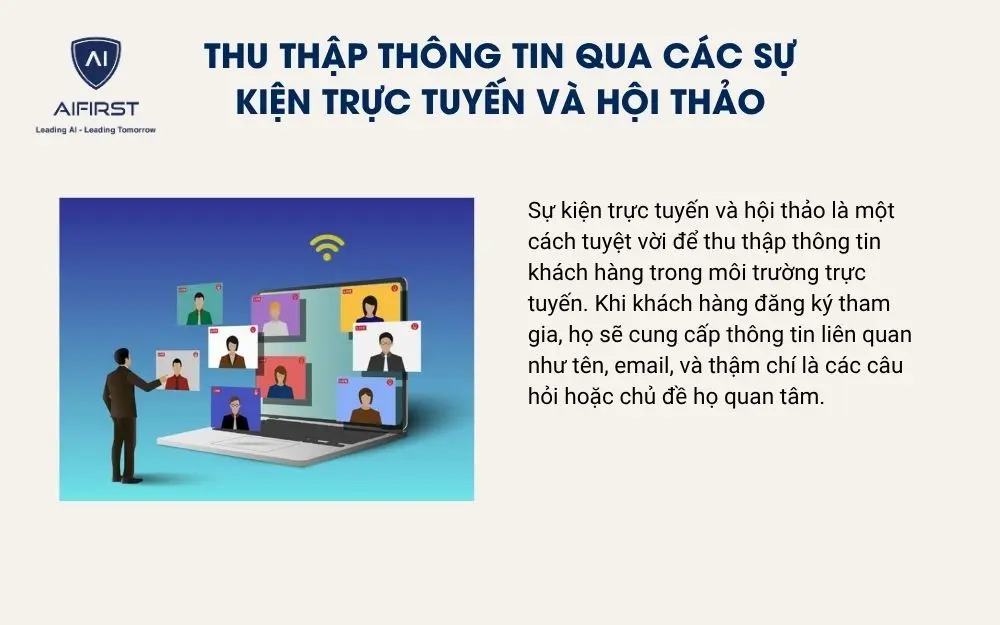 Thu thập thông tin qua các sự kiện trực tuyến và hội thảo
