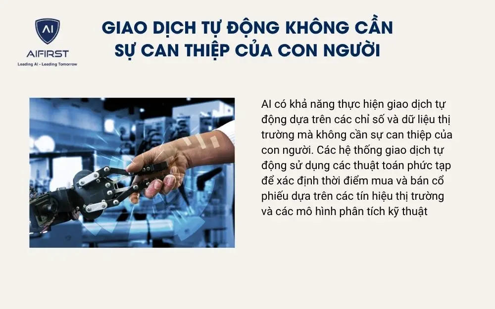 Giao dịch tự động không cần sự can thiệp của con người